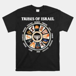 12 Twelve Tribes Of Israel Hebrew Israelite Judah Jerusalem Unisex T-Shirt