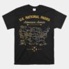 63 National Parks Map Us Park Unisex T-Shirt