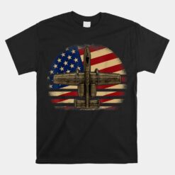 A-10 Warthog Military Fighter Jet USA Flag Unisex T-Shirt