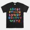 Abc Cute Monster Alphabet Halloween Teacher Unisex T-Shirt