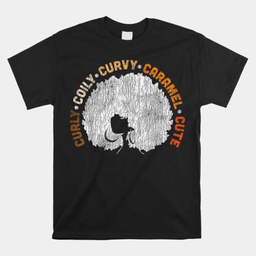 African Afro Coily Caramel Cute Pride Black Queen Unisex T-Shirt