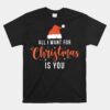 All I Want For Christmas Is You Funny Christmas Unisex T-Shirt