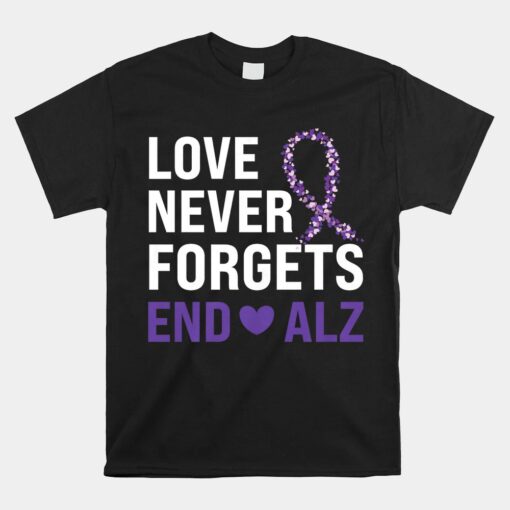 Alzheimer's Awareness Purple Ribbon Dementia Mom Dad Grandp Unisex T-Shirt