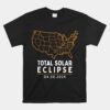 America Totality Total Solar Eclipse April 8 2024 Usa Map Unisex T-Shirt