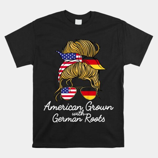 American Grown With German Roots Germany And Usa Flag Unisex T-Shirt