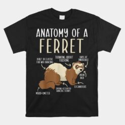 Anatomy Of A Ferret Lover Wildlife Animal Ferret Owner Unisex T-Shirt