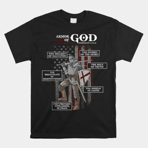 Armor Of God Ephesians Bible Verse Cool Religious Christian Unisex T-Shirt