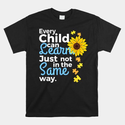 Autism Special Education Teacher Sunflower Unisex T-Shirt