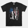 Basset Hound Dad Vintage American Flag Unisex T-Shirt