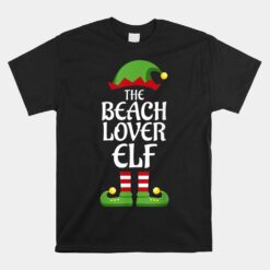 Beach Lover Elf Family Matching Group Christmas Unisex T-Shirt