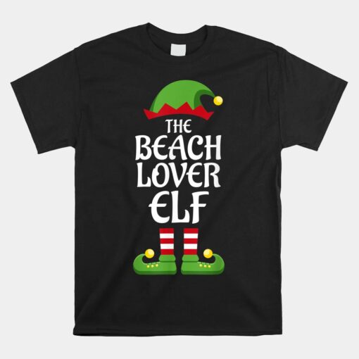 Beach Lover Elf Family Matching Group Christmas Unisex T-Shirt