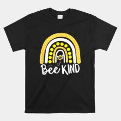 Bee Kind Unisex T-Shirt Rainbow Bumble Bee Honeycomb Yellow Honey Unisex T-Shirt