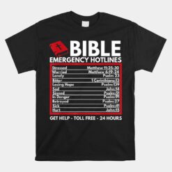 Bible Emergency Numbers - Funny Christian Bible And Jesus Unisex T-Shirt