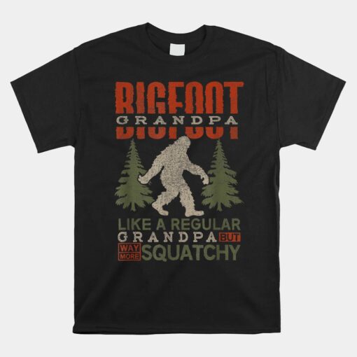 Bigfoot Grandpa Unisex T-Shirt Regular Grampy Sasquatch Camping Unisex T-Shirt