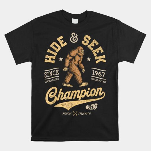 Bigfoot Hide And Seek Champion  Unisex T-Shirt