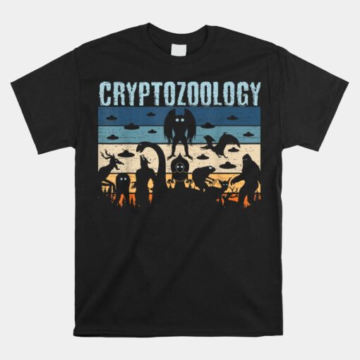 Bigfoot Nessie Mothman And Cryptid Monsters Cryptozoology Unisex T-Shirt