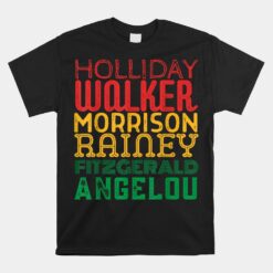 Black Female Artists Black History Month Writers Musicians Unisex T-Shirt