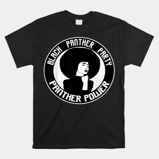 Black History Panther Party Logo Afro Hair Unisex T-Shirt