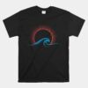 Boho Minimalist Sun Ocean Wave Art Summer Themed Unisex T-Shirt