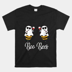 Boo Bees Couples Halloween Unisex T-Shirt Wine Drinking Unisex T-Shirt