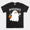 Booooks Cute Ghost Reading Library Books Halloween Unisex T-Shirt