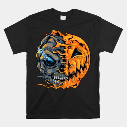 Boys Halloween Pumpkin Skull Unisex T-Shirt