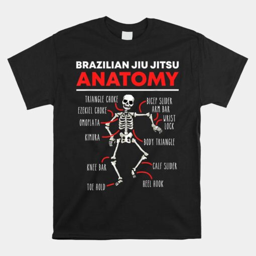 Brazilian Jiu Jitsu Anatomy Skeleton Unisex T-Shirt