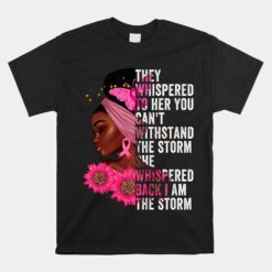 Breast Cancer Awareness Black Women Warrior Pink Ribbon Unisex T-Shirt