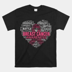 Breast Cancer Awareness Fighting Hope Support Strong Warrior Unisex T-Shirt