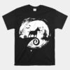 Bull Terrier Halloween Costume Bully Moon Silhouette Unisex T-Shirt