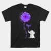 Cancer Fight Support Purple Ribbon Unisex T-Shirt