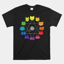 Cat Themed Artist Color Wheel Educational Unisex T-Shirt