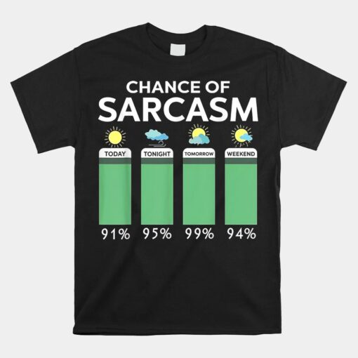 Chance Of Sarcasm Weather Unisex T-Shirt