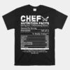 Chef Nutrition Facts Unisex T-Shirt Cool Chef Unisex T-Shirt