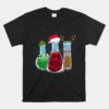 Chemistry Lab Flasks Santa Reindeer Unisex T-Shirt