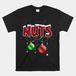 Chest Nuts Christmas Red Plaid Matching Couple Chestnuts Unisex T-Shirt