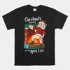 Chestnuts Roasting On An Open Fire Funny Santa Claus Unisex T-Shirt