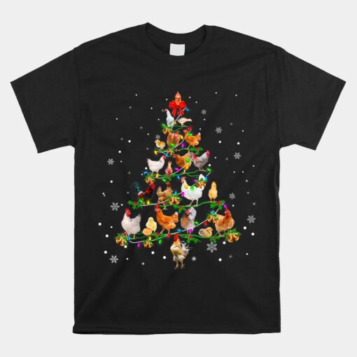 Chicken Christmas Tree Ornament Decor Xmas Unisex T-Shirt