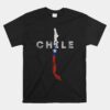 Chilean Map And Flag Distressed Chile Souvenir Unisex T-Shirt
