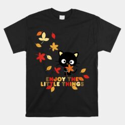 Chococat Enjoy The Little Things Fall Leaves Unisex T-Shirt