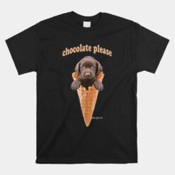 Chocolate Lab Waffle Cone Ice Cream Unisex T-Shirt