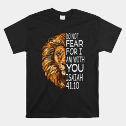 Christian Religious Bible Verse Sayings Lion Fear Scripture Unisex T-Shirt