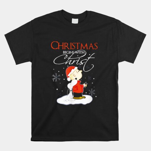 Christmas Begins With Christ Unisex T-Shirt