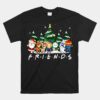 Christmas Friends Santa Rudolph Snowman Xmas Family Pajamas Unisex T-Shirt