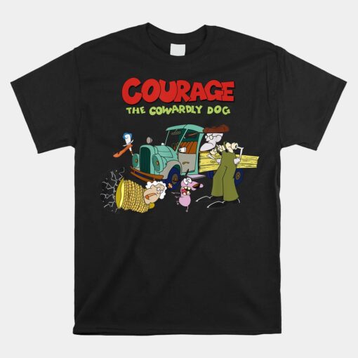 Cn Courage The Cowardly Dog Group Shot Logo Unisex T-Shirt