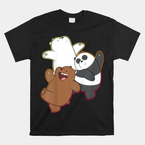 Cn We Bare Bears Dancing Gradient Outline Unisex T-Shirt