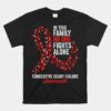 Congestive Heart Failure Awareness Month Red Ribbon Unisex T-Shirt