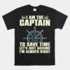 Cool Captain Boat First Mate Ship Boating Unisex T-Shirt