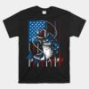 Cool Fishing American Flag USA Fish Unisex T-Shirt