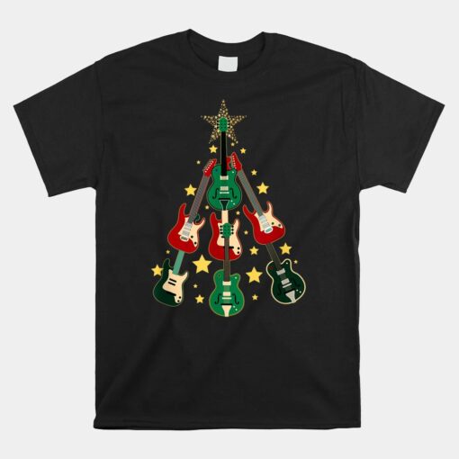 Cool Guitar Christmas Tree Guitar Unisex T-Shirt